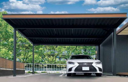 松江市の外構工事事例(インターロッキングとポストと門柱)